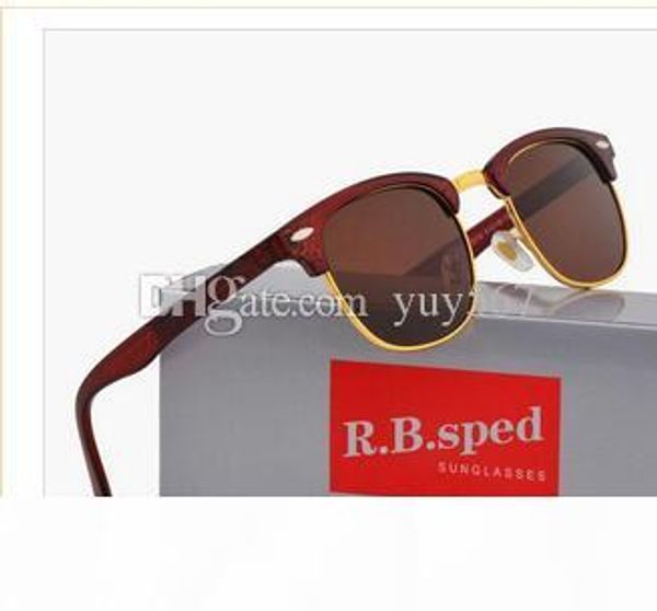 

brand designer polarized men women sunglasses semi-rimless frame driving glasses polarizing lenses with black case and accessories, White;black