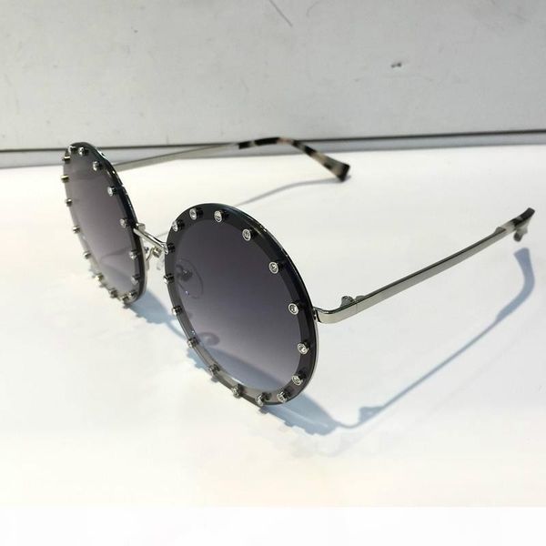 

2010 sunlgasses luxury sunglasses fashion va2010b women brand designer retro style uv protection cr-39 round frameles come with package, White;black