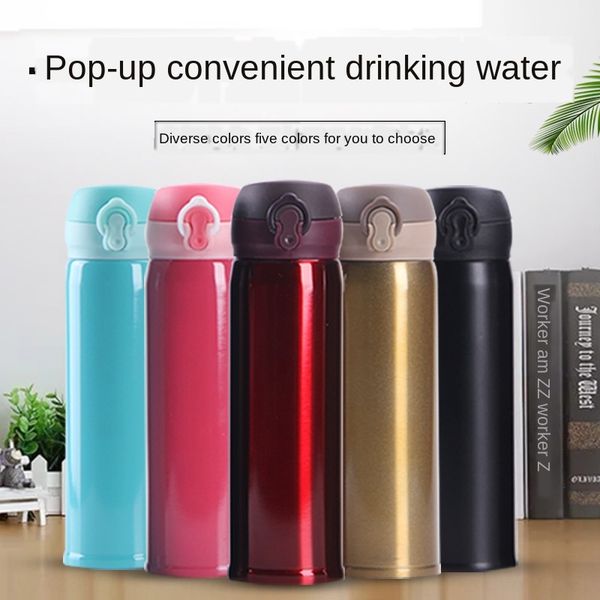 

нержавеющая сталь подпрыгивая термос кубка студент водопроводной воды автомобиля двухслойной вакуум подарок кубок