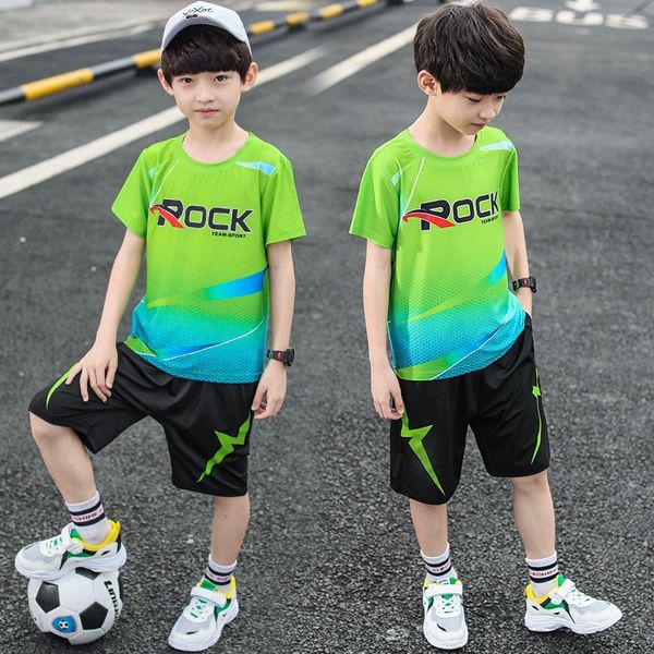 

2020 new clothing boys children's ' sports medium and large children's quick-drying suit handsome boys' summer suit
