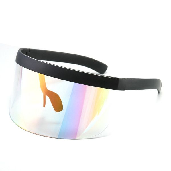 

goggle sunglasses women 2020 one piece sunglasses oversized mask men eyewear oversized mirror fml, White;black