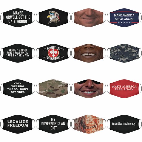 

mobile infantry old sport half face cycling cover masks breathable running bicycle masks nightmare merican eagle, Black