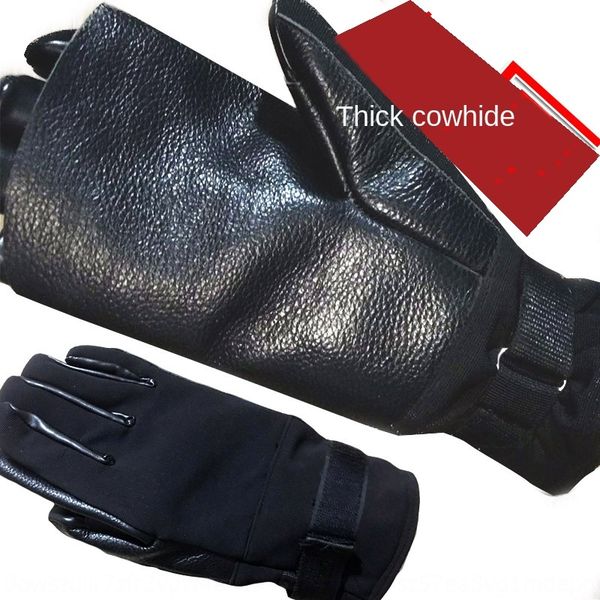 

slide and gloves cowhide gloves climbing rope slide rope speed down climbing lock drop leather speed down heat proof, Blue;gray