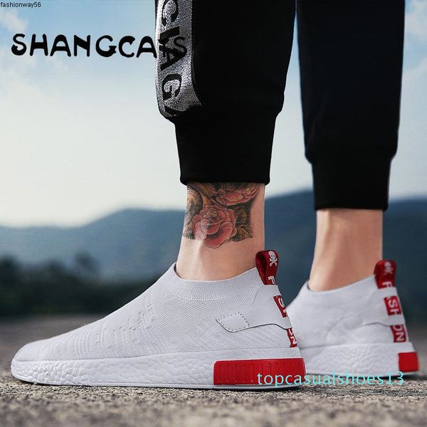 

for summer white men sneakers teen thin without lace trend 2019 new feel socks shoes tenis masculino chaussure y200104 t13, Black