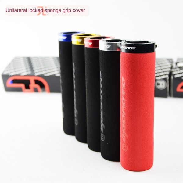 

o1mrj cover unilateral lock mountain bike sponge riding color grip handle cover unilateral lock mountain bike sponge bicycle bicycle handle, Silver