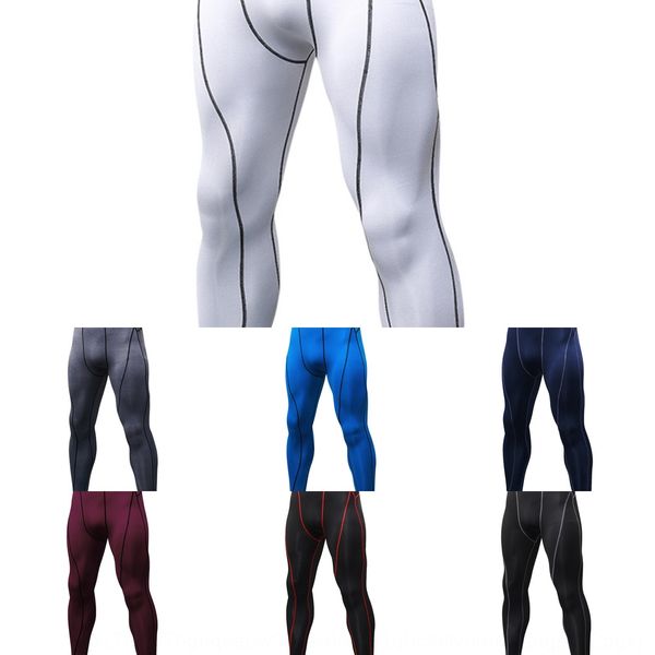 

men's pro sports fitness running training breathable quick-drying stretch tight sports tight pants pants 1060, Black