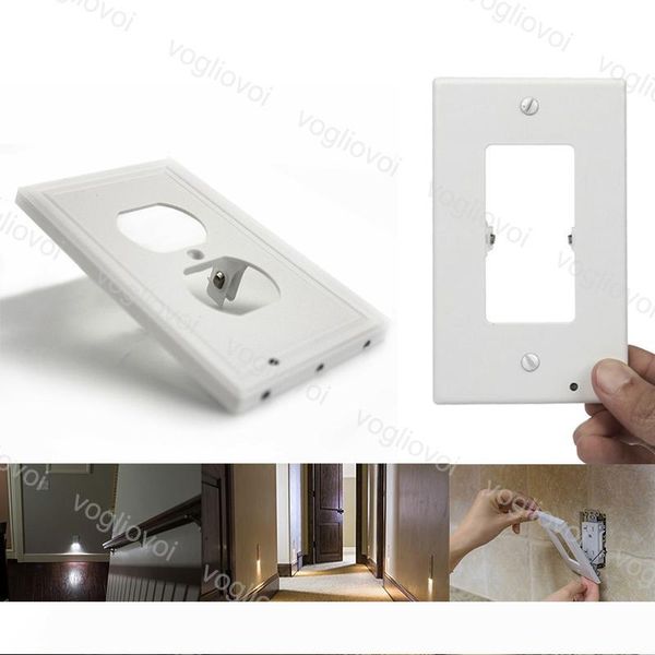 

led night light pir 110v 0.5w 3led night plate plug cover with led lights angel wall outlet cover hallway abs light dhl