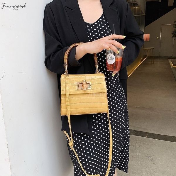 

fashion stone pattern tote bags for women 2020 handbags women bags designer hasp shoulder bags bamboo stone handle handbags sac