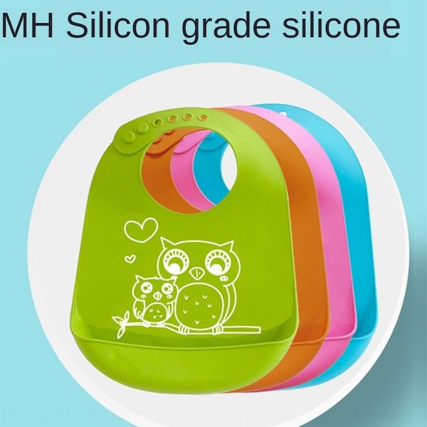 

minghao new baby waterproof leather children's printed pattern animal solid color bib bib classic