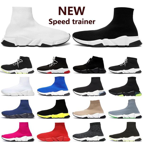 

new sock shoes speed trainer men women sneakers black red white clearsole yellow fluo gray green mens fashion casual shoe jogging walking