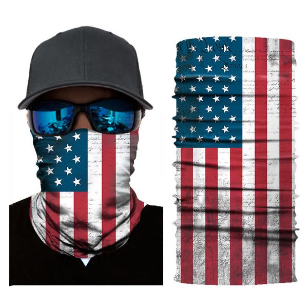 

national flag magic scarf men cycling seamless balaclava head scarves outdoor sports headband neck warmer bandanas face mesh, Blue;gray