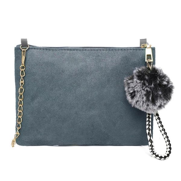 

solid hairball suede cross body bag women small clutch 2020 female mini chain shoulder bag phone coin pouch purse and handbag a8
