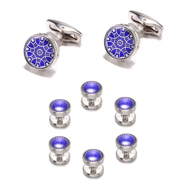 

2020 new french cufflinks dress placket buttons, Silver