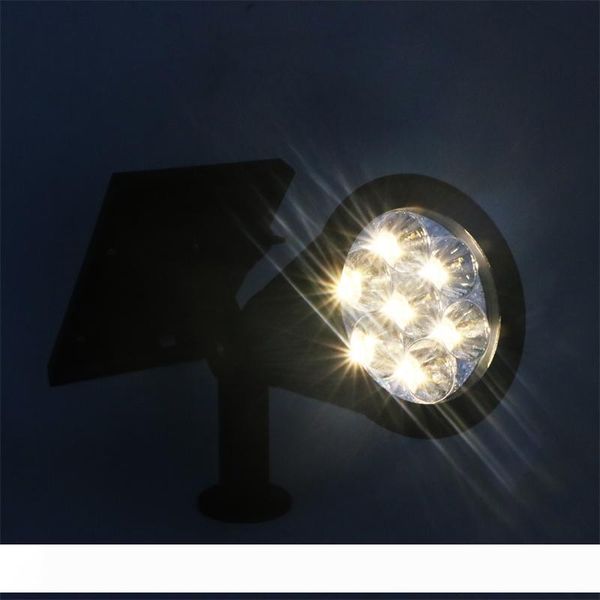 

solar panel 7led spike spot lamps rgb spotlight landscape garden yard path lawn outdoor grounding sun light