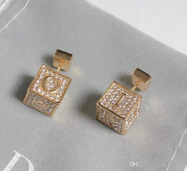 

2019 new arrival classic earrings d letter jewelry for women birthday gift ing, White