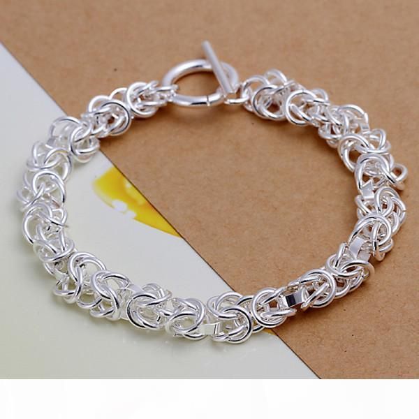 

y stone mandrel hanging space butterfly rose sterling silver bracelet 8 pieces mixed style gtb33 women 's 925 silver bra, Golden;silver