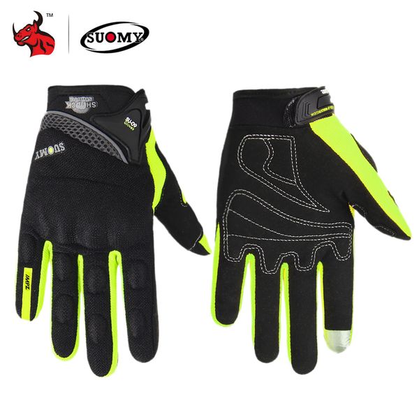 

suomy motorcycle gloves men moto gloves motorbike motocross riding gloves motorcycle breathable summer full finger guantes, Silver