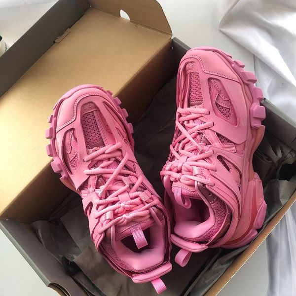 

track 3.0 gomma maille tess s paris triple s sneaker casual shoes women mens trainers pink chaussures zapatos platform, Black