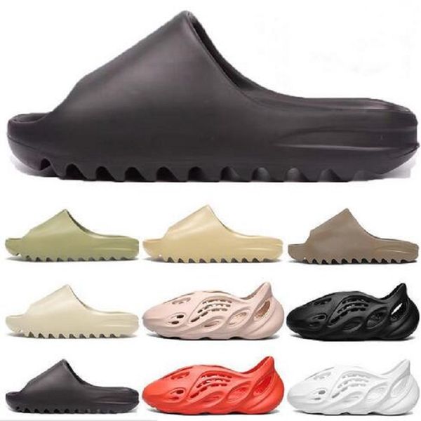 

2020 bone earth mens 450 slippers foam runner kanye west desert sand resin beach women men slides slipper sandal sandals 36-45
