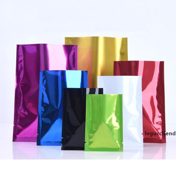 

7 colors aluminum foil bag pouch mylar bag vacuum bags for food storage aluminum flat bags factory wholesale lx2435