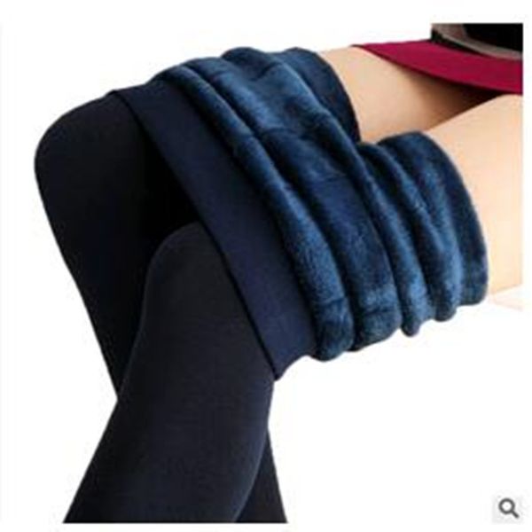 

2020 new 220 grams and anti pilling pearl cashmere is not inverted thick warm leggings one foot leggings, Black