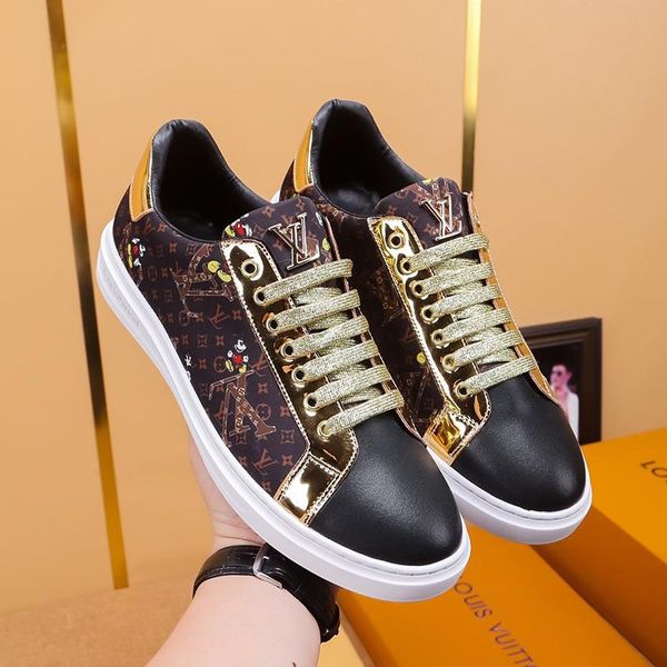 

2020t роскошного дизайна мужчина с низким верхом холста мода печатных спортивная обувь все соответствует дышащим мужской повседневной обуви, Black