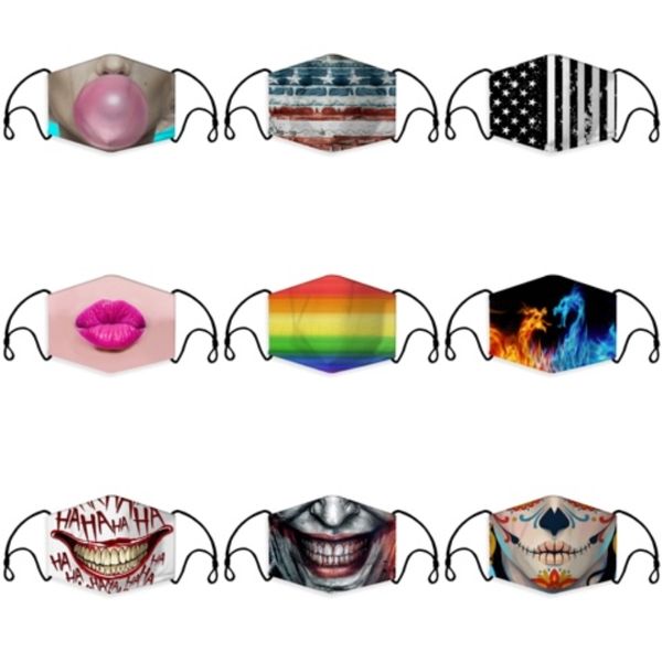 

1pc bag anti-dust mouth face mask man woman health cycling wearing black fashion washable reusable mouth-muffle silk cotton#374