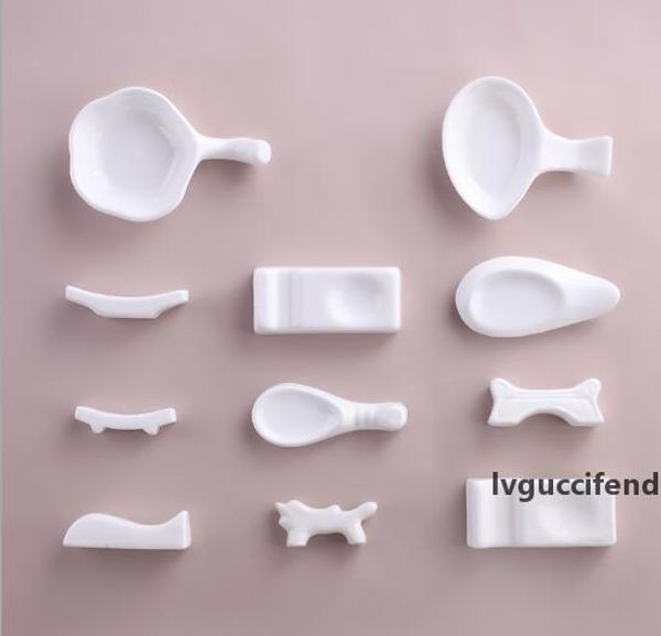 

creative white ceramic chopstick rack, spoon holder, sauce dish