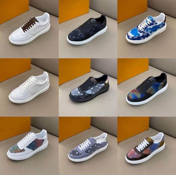 

luxury designer white black lace mens platform white shoes genuine leather embroidery classic trainers python size 38-45