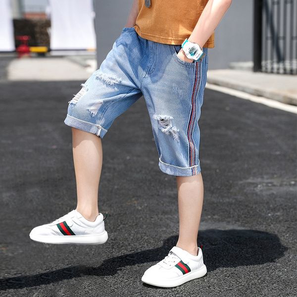 

t8nwx wear boys' summer clothes five-legged pants shorts children's clothing 2020 new medium and large children's thin cotton, Blue