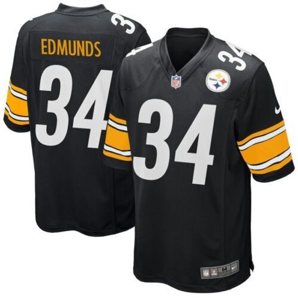 

terrell edmunds #34 men's black xs-5xl stitched football jerseys, Gray