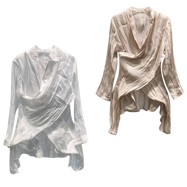 

women's blouses & shirts women blouse long sleeve v neck shirt female elegant style slim top, White