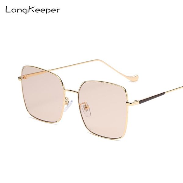 

longkeeper 2020 square big frame women brand designer glasses retro metal frame eyewear for men female luxury oculos feminino, White;black