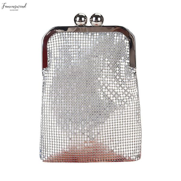 

2020 new women creative sequin phone bag magic color evening satin bag shoulder cross bag drop shipping bolso mujer