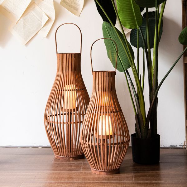 

завод магазин jk mu фонарь модель пола подсвечник natural bamboo сплетенные space vintage garden bamboo декоративные pendulum