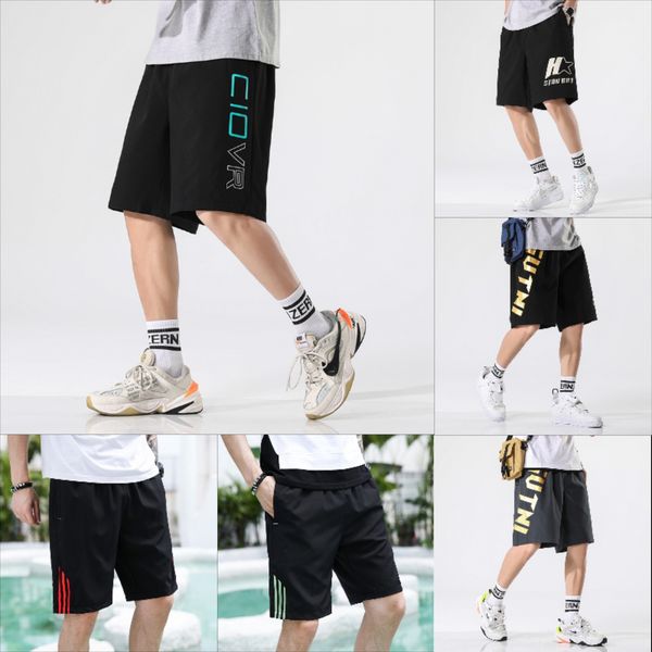

2020 basketball sports large size shorts men's cropped thin quick-drying sports pants casual loose basketball training pants for men