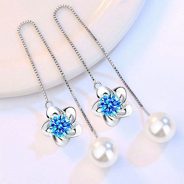 

fashion jewelry designer hook earrings sterling sliver flower/mouse/waterdrop drop earrings for women jewelry pearl dangle long earrings, Golden;silver