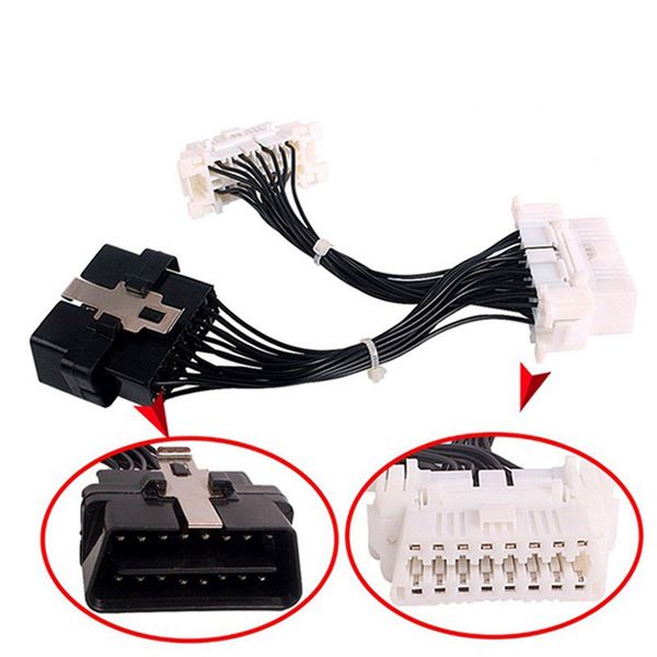 

quality a obd 2 y splitter extension cable obd2 16pin male to female electronic wire connector