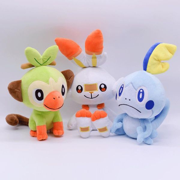 

100% cotton scorbunny sobble grookey plush toy for child holiday gifts 23-33cm nopo014