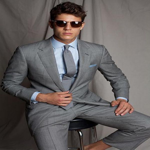 

2020 gray men's suit selling slim fit gentleman groom tuxedos for party wedding business male suit ( jacket+pants), White;black