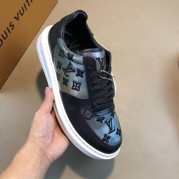

2020 limited edition luxury design leather printed sneakers fashion wild mens casual shoes mens banquet shoes size: 38-45, Black