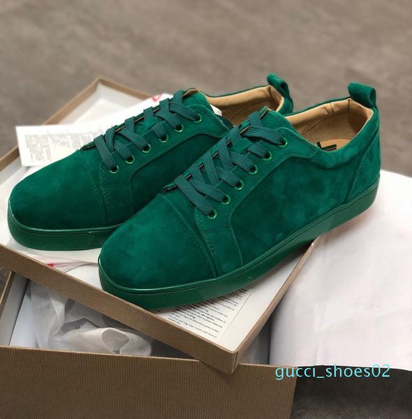 

brand designer low cut suede spiked trainers flats red bottom shoes luxury spikes shoes for men womens designer sneakers with box g02, Black