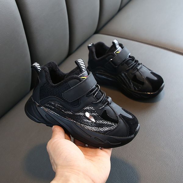 

1wr9h boys 2020 new spring and sports sports shoes autumn middle and large children girls children casual shoes daddy girls sneakers fashion, Black