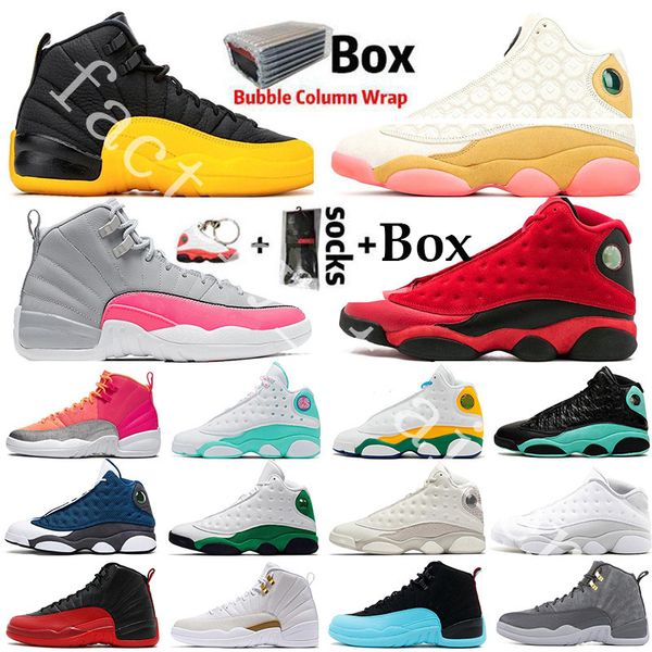 

jumpman university gold punch cny flint 12 12s mens basketball shoes black cat 13 13s chicago bred taxi dmp men sport designer sneakers