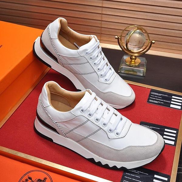

luxury mens shoes fashion classic comfortable vintage shoes herren luxus marken schuhe stadium sneaker plus size lace -up casual men shoes, Black