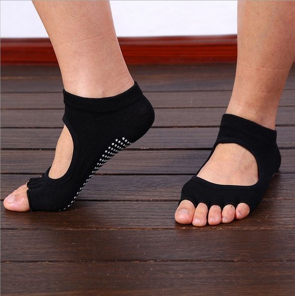 

fashion yu jia cotton cotton wa five finger anti-slip yoga glue point socks women five finger socks, Pink;yellow