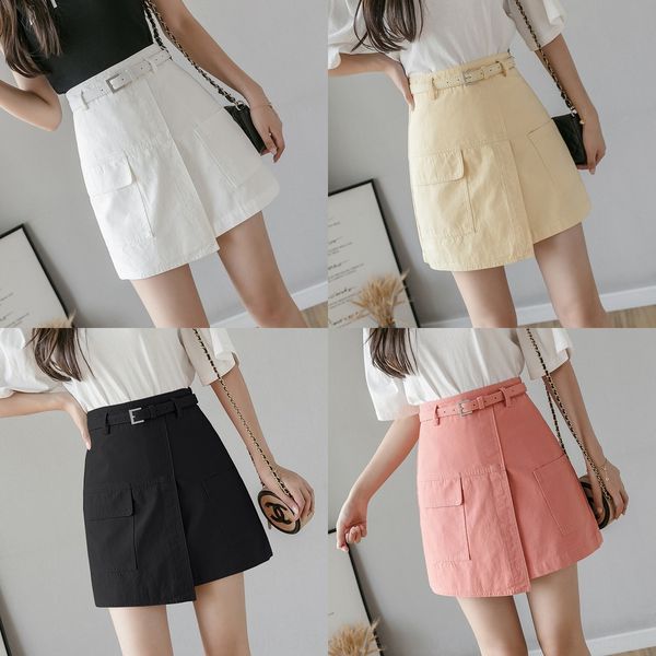 

irregular fashion summer ins super popular a- line dress women's summer 2020 a- line skirt skirt new high waist, Black