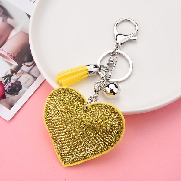 

the new han edition pentagram hearts metal key chain fashion lady handbags pendant car accessories, Silver