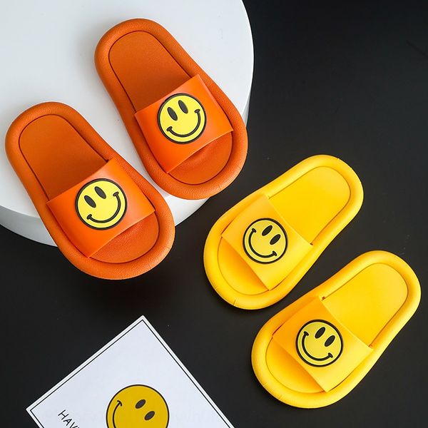 

2020 children' cute children children children' slippers smiling faces of boys and girls indoor non-slip bathroom shower slipper, Black;grey
