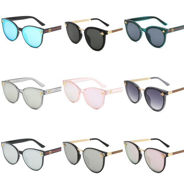 

new 2020 high grade conjoined sunglasses metal sun glasses for men 6 colors uv400 sunglasses lot#120, White;black